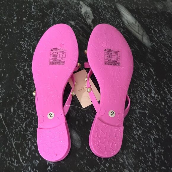 BRAND NEW OLIVIA & KATE PEARL ACCENTS BOWNOT DESIGN FLIP FLOP SANDAL - Picture 13 of 14